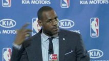 NBA LeBron James addresses the crowd after accepting the 200