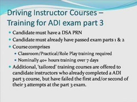Driving Instructor Courses