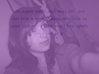 Elle mes trip mon bonheur , elle c ma chounah' L'