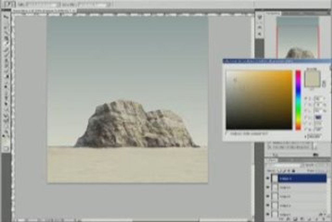 Speed painting a rock - Photoshop tutorial by DjahaL