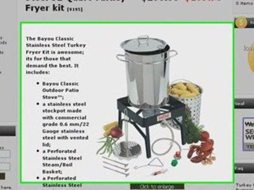 Bayou Classic Turkey Fryers