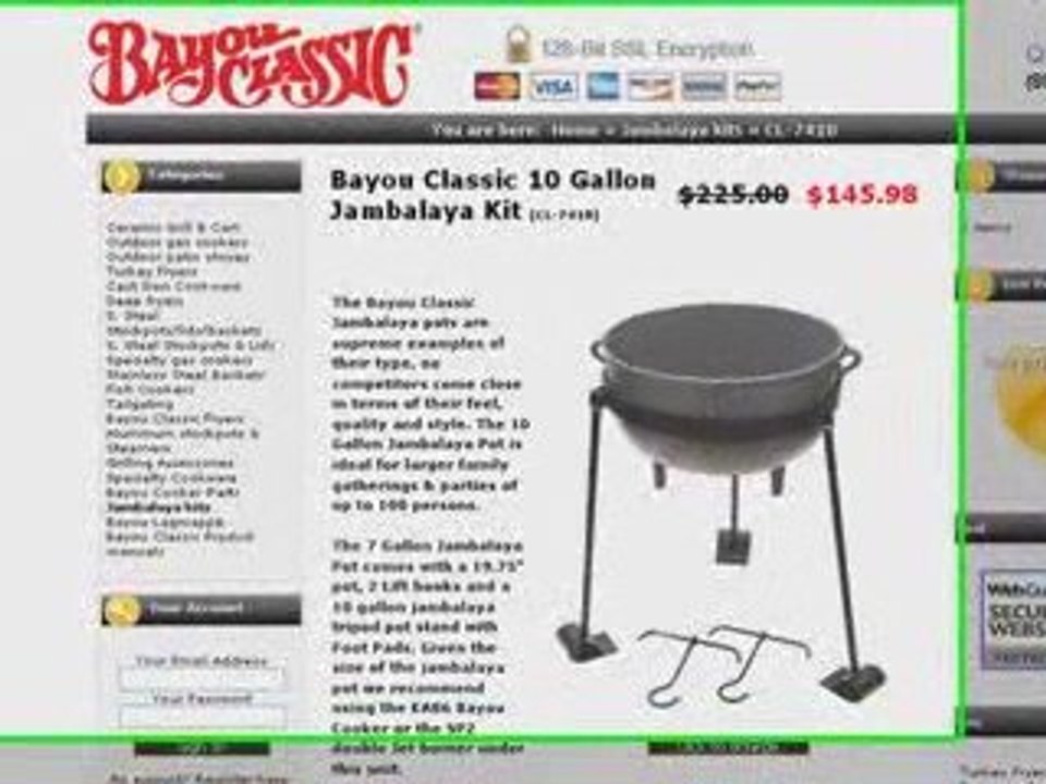 Bayou Classic Jambalaya pots