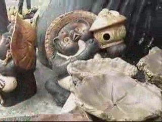 滋賀県：伝統工芸品　信楽焼直売店「植西陶器店」へ