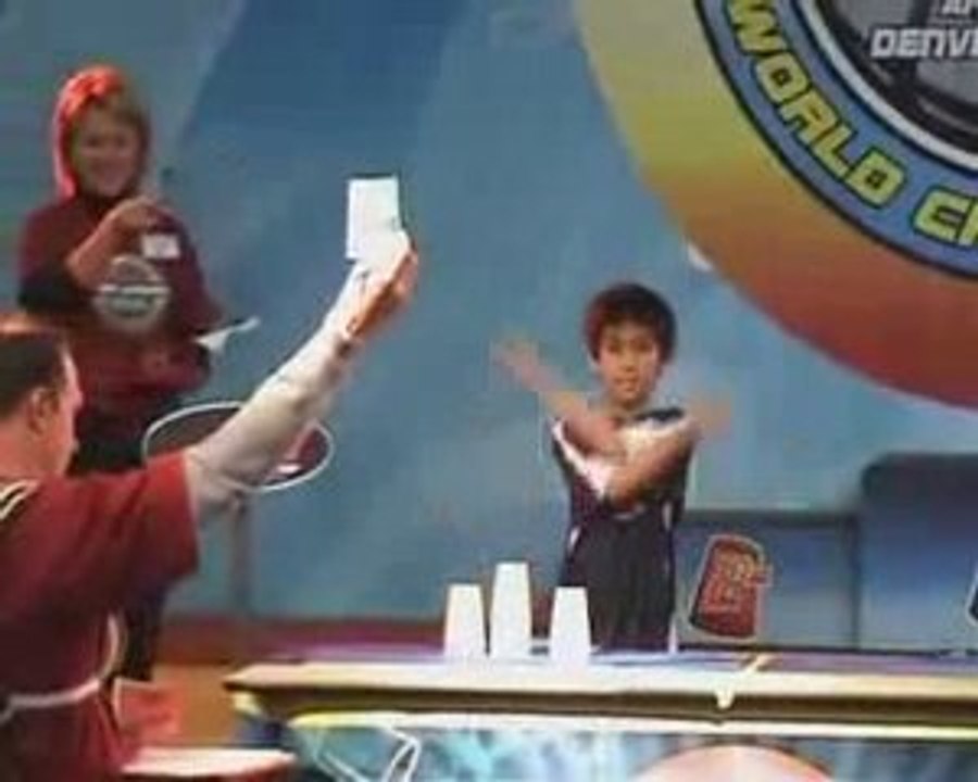 World’s fastest cup stacker