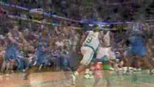 NBA Rondo drives the lane and gets monster air for this thun