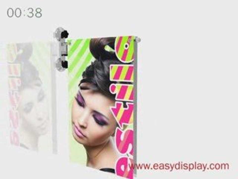 Schnelle fensterwerbung fensterfahne