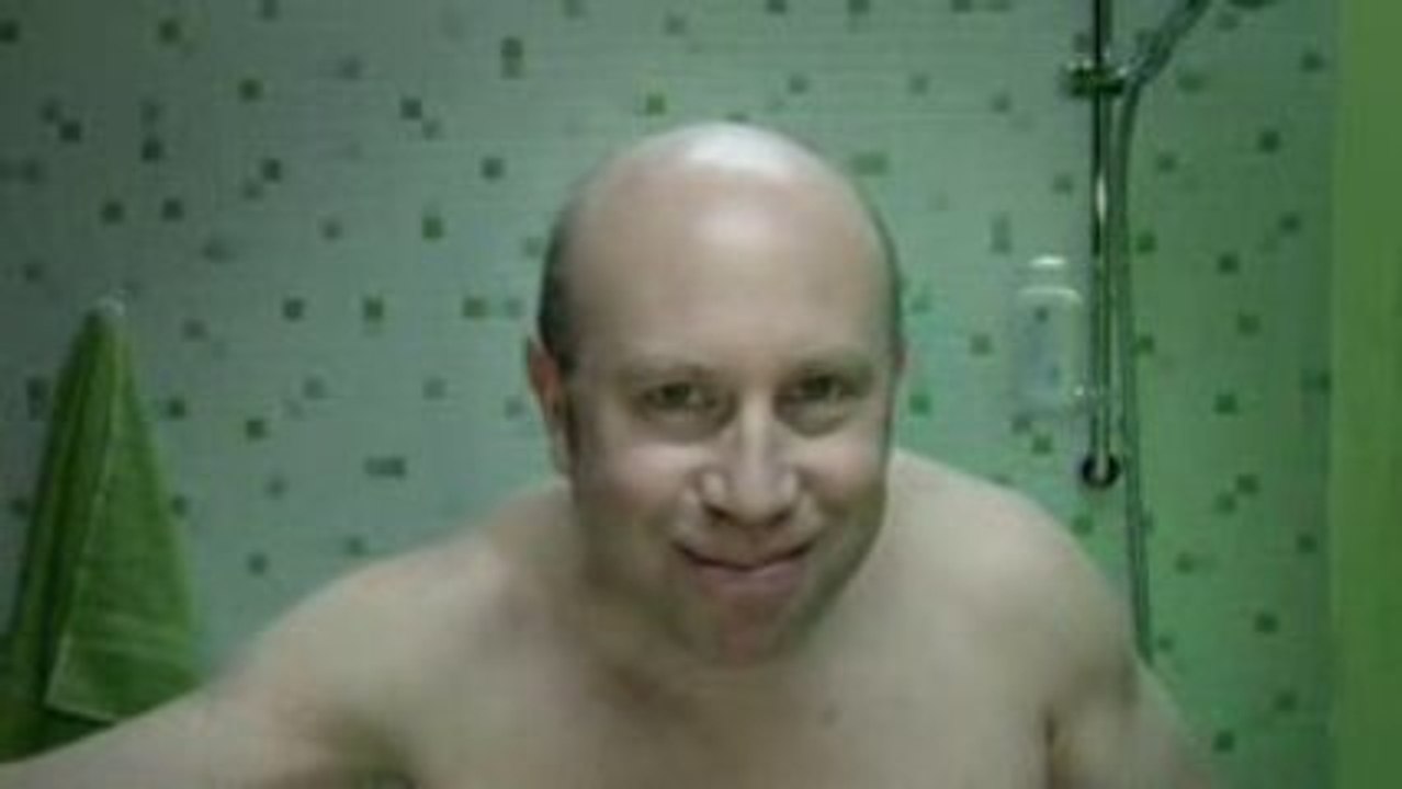 Funny Guy in His Bathroom, He's Crazy