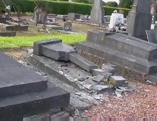 Le cimetière d'Elincourt profané