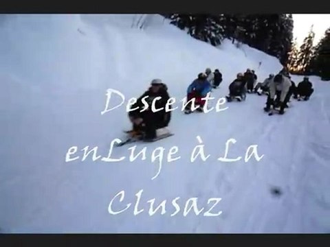 Soiree luge nocturne la clusaz