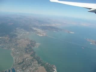 BAIE DE SAN FRANCISCO VUE D'AVION