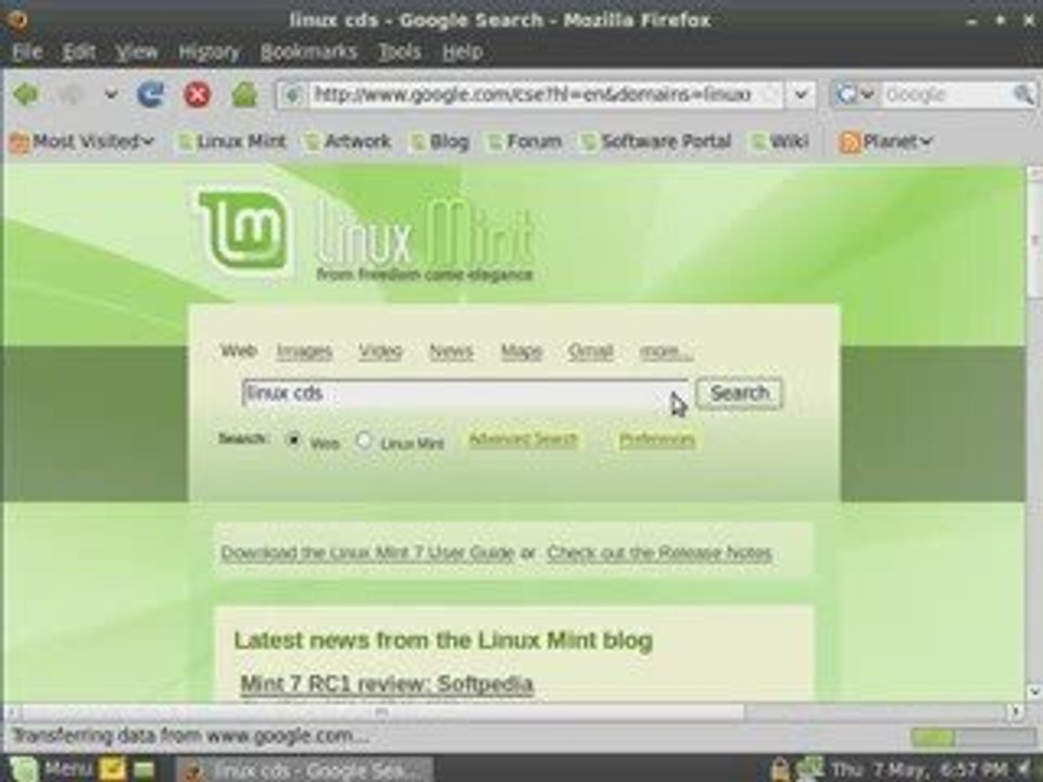 Linux Mint 7 - Small Changes