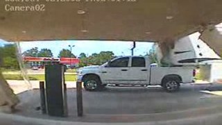 Truck takes out a gas station