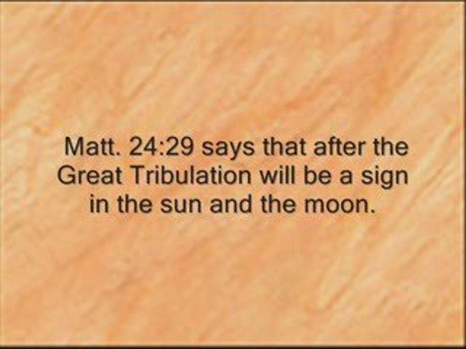 The Rapture And The Great Tribulation Part 2