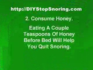 snoring tips