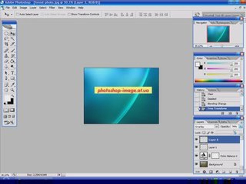 [Adobe Photoshop] Видеоурок Обои в стиле Windows Vista