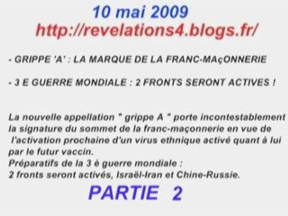 Géopolitique 10 Mai 2009  partie 2/2 - Rélévation4