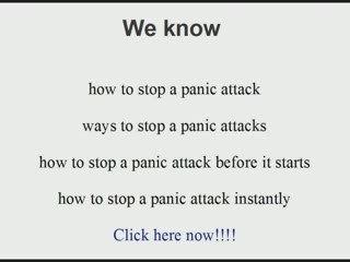 how to stop panic attacks now