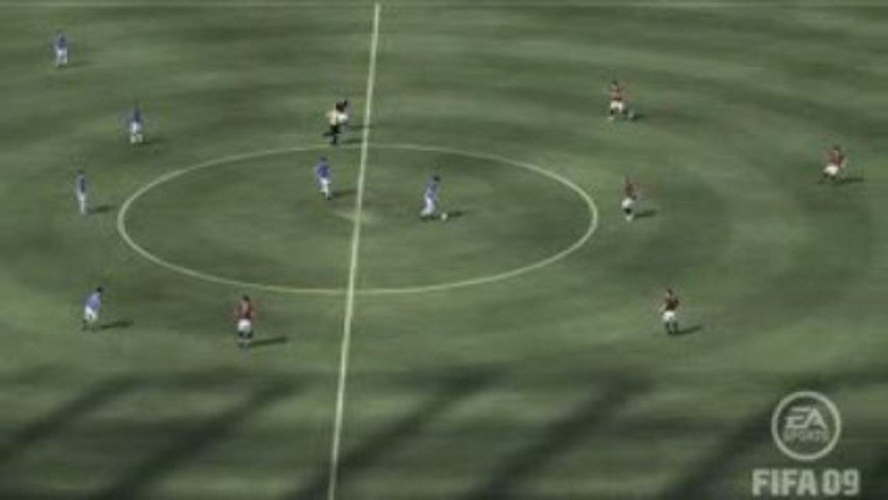 Frappe du milleu de Terrain a l'engagement!!! FIFA09 ps3