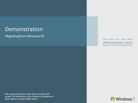 Migrate from XP to Windows 7 with User State Migration Tool