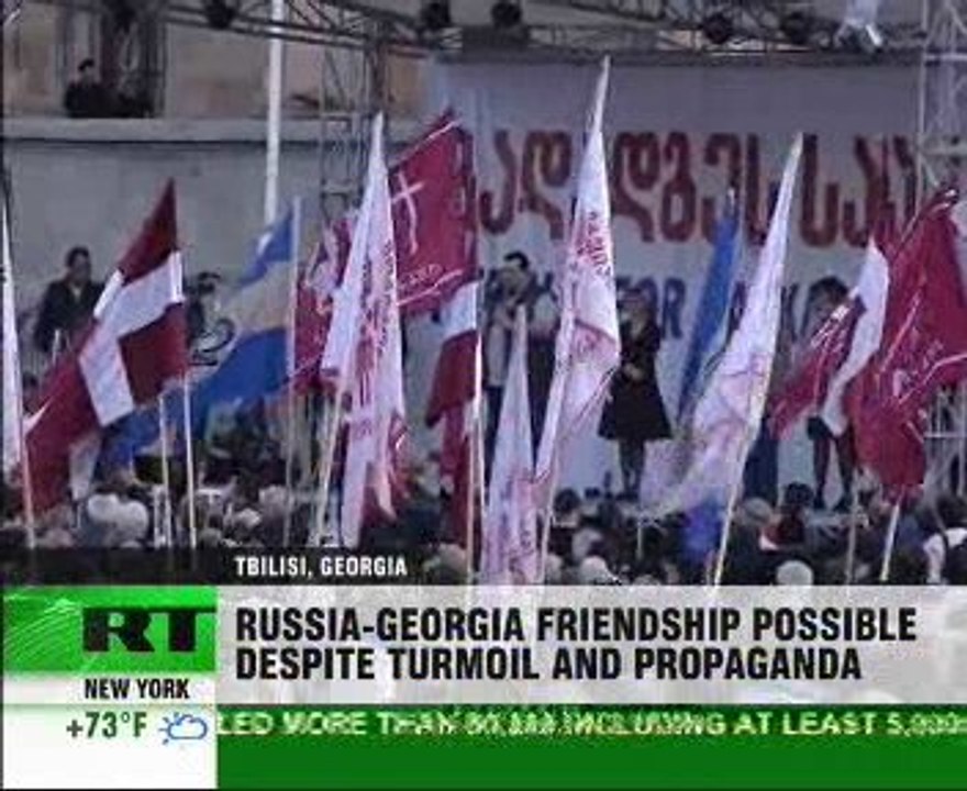 Russian and Georgian friendships continue despite protests