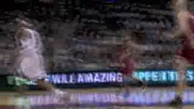 Delonte West from beyond half court drills a pass to LeBron