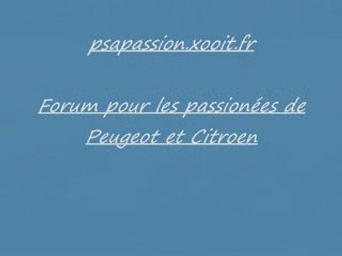 Présentation du forum Psa passion