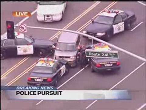 Folle course poursuite dans le comté d'Orange