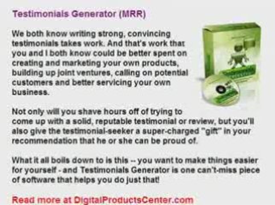 Testimonials Generator
