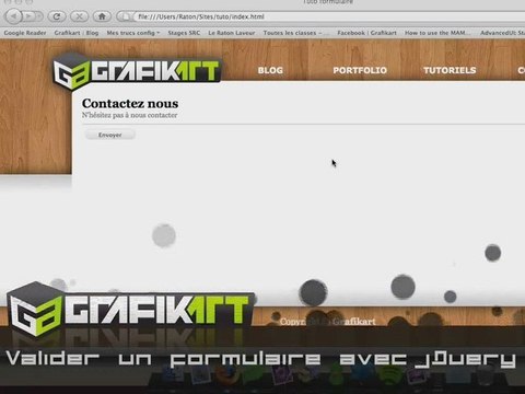 Tutoriel : Validation formulaire jquery
