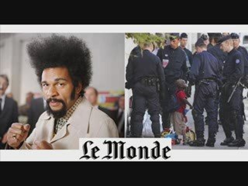 Dieudonne bloqué par les CRS pour sa liste anti-sioniste