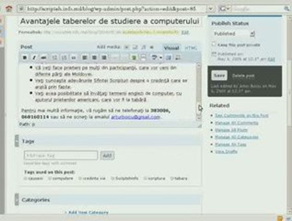 Lectia 5 html pt blog Wordpress