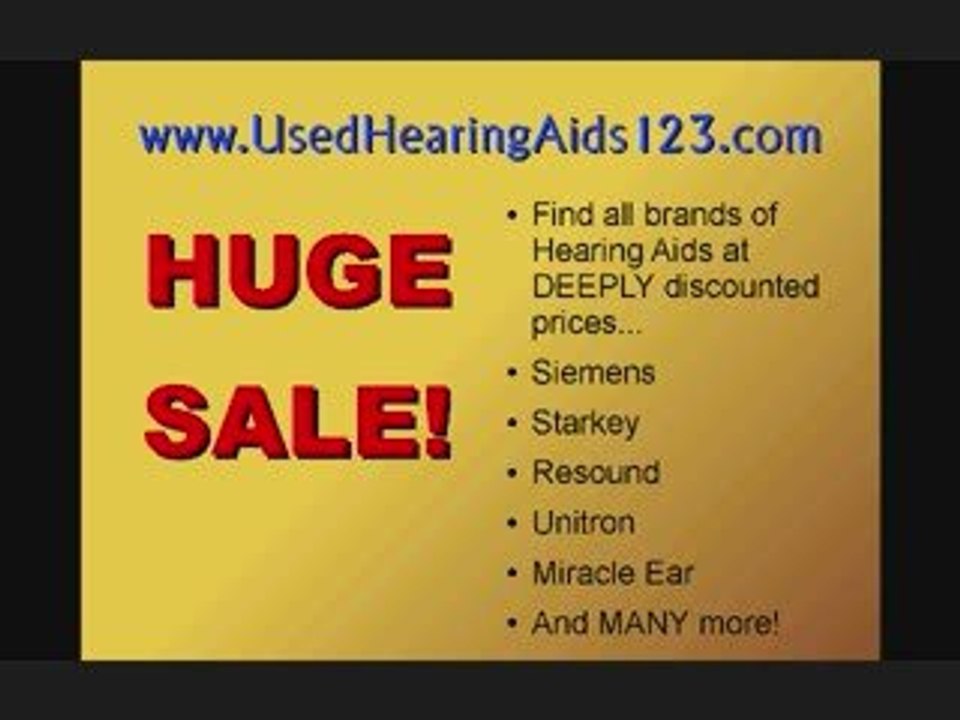 Used Hearing Aids