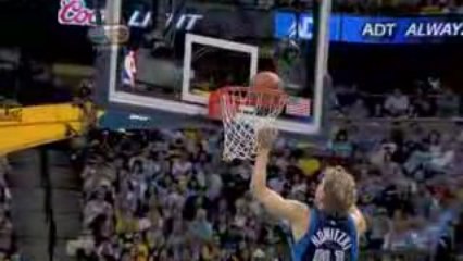 Carmelo Anthony drives the paint and makes an amazing scoop