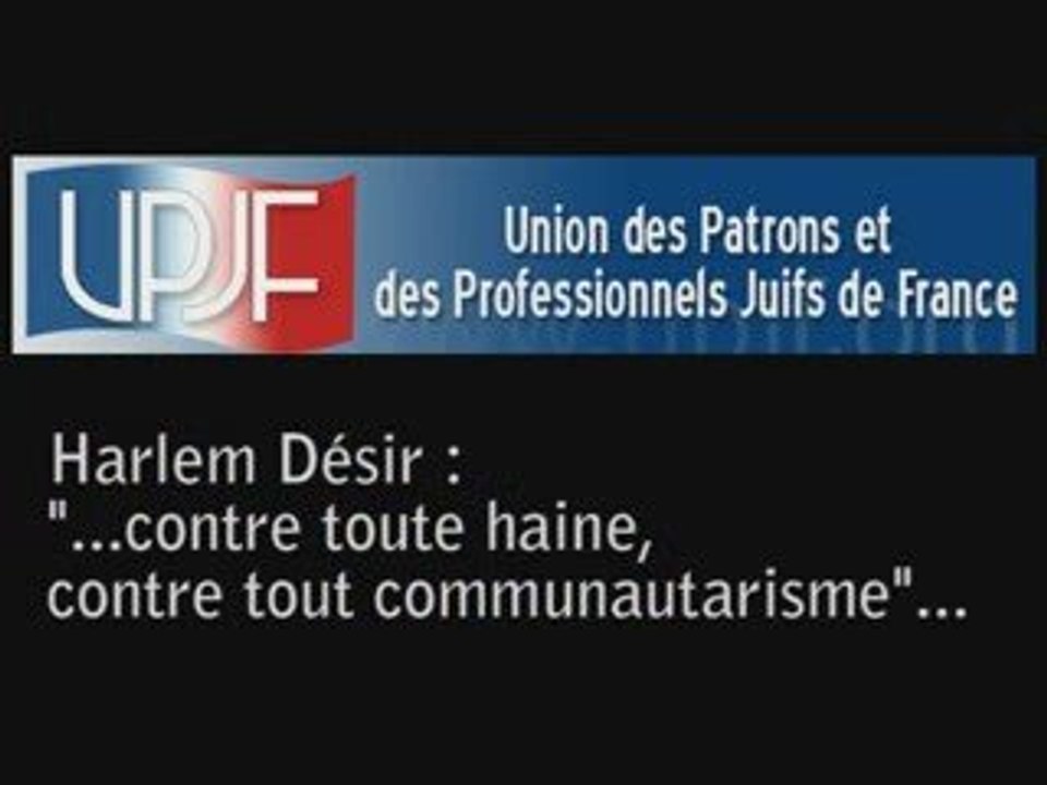 Harlem Désir à propos des listes anti-sionistes