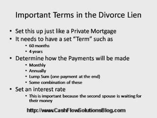 What is a Divorce Lien? Sell a Divorce Loan