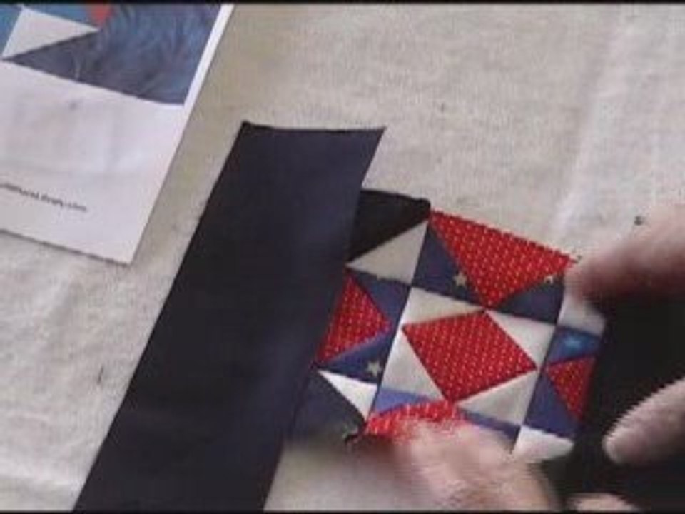 Rolling Star Quilt Block Pattern - Fabric Postcard