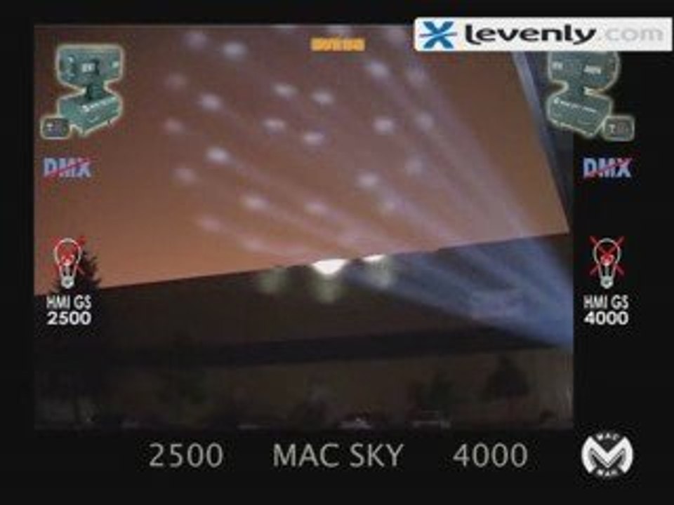 Jeu de lumière Mac Sky 2500 et 4000 Mac-Mah by Levenly.com