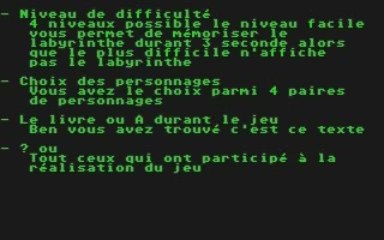 Manuel d'utilisation de The Blind Labyrinth