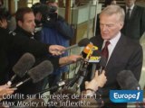 Conflit sur les règles de F1 : Max Mosley reste inflexible