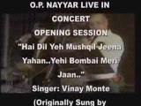 O.P. NAYYAR LIVE IN CONCERT:  