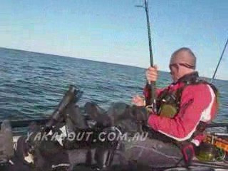 Kayak fishing for tuna with soft plastics