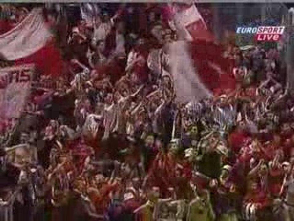 Guingamp - Brest 2004 : Supporters Brestois à fin du match