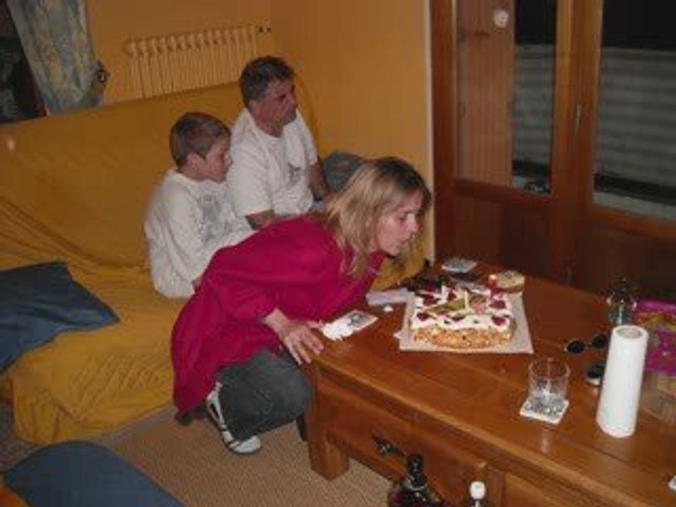 Anniversaire Kévin, Tonton et maman