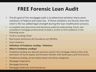 Free Forensic Loan Audit