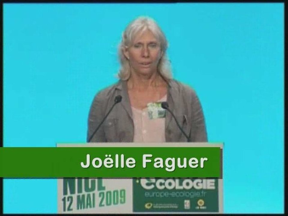 Joëlle Faguer au meeting Europe Ecologie à Nice