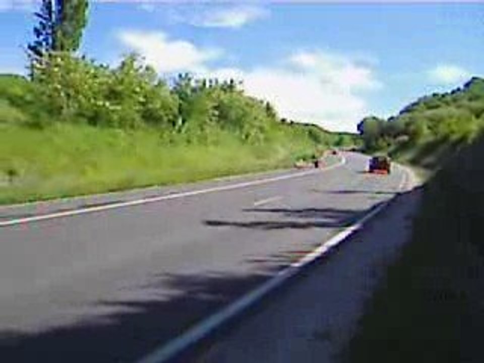 descente de montaigu en velo couché a 108.5 km/h