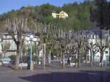 La Bourboule: La place du Jet d'eau et le Rocher