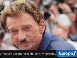 Sur le tapis rouge avec les fans de Johnny