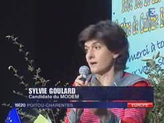 Européennes 2009 Sylvie Goulard FR3 St-Jean-d'Angély 170509