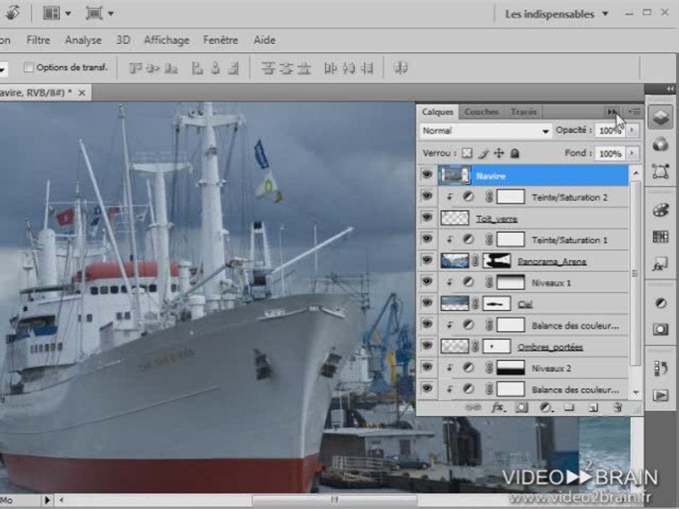 Photoshop CS4 : détourage du navire